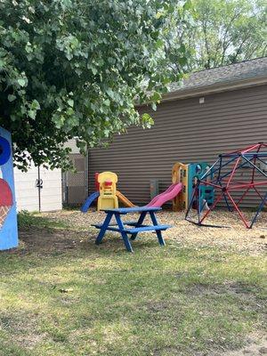 Back area set up for the little ones