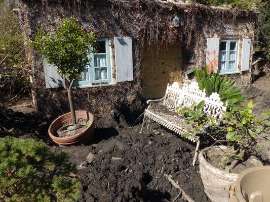 A month after the debris flow.