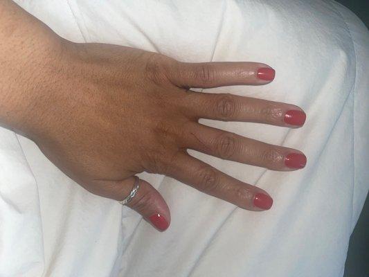 Regular manicure , OPI polish .