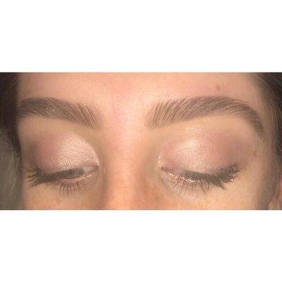 Brows waxed and shaped by Megan