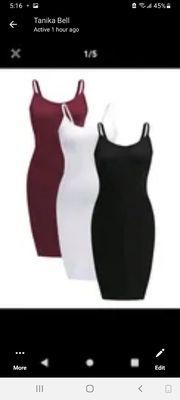 Assorted color body dresses