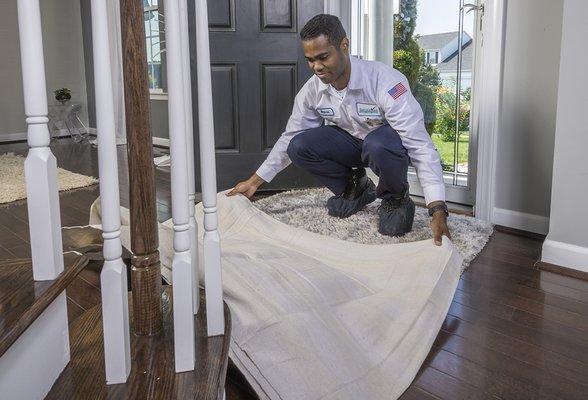 Drop cloths are used on every job - we like to leave your home cleaner than we found it!