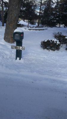 INSTALLED NEW MAIL BOX POST