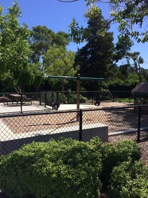 Children's playground at the Dove Beeger Park, across Whipple Ave from Sequoia Hospital