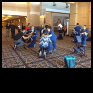 Giving back to the community with chair massage at SkillsUSA State competition.