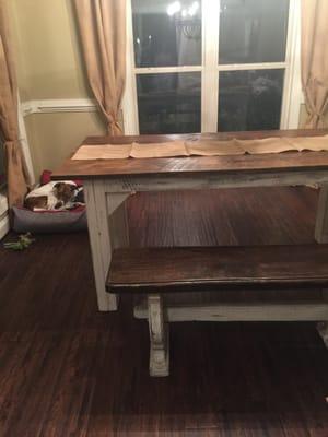 Special order, handmade dining room table.