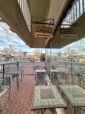 Outside seating perfect for a sunny afternoon