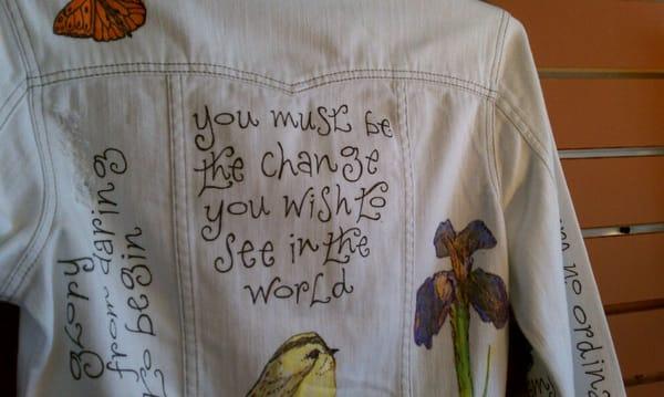 Hand adorned jackets by October Sage. All one of a kind