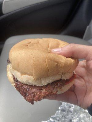 Kids Smash Burger just ketchup