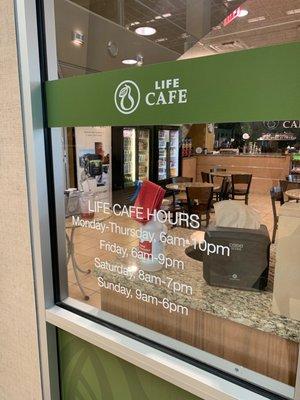 Life Cafe located inside Life Time