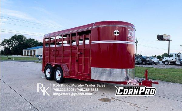 Corn Pro Livestock and Horse Trailers. Available in a variety of widths and lengths