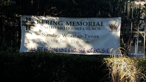 Sunday worship times are 8:30 am at Chapel & 10:50 am at Sanctuary