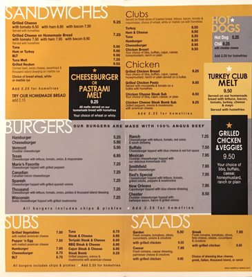 Menu 2/2