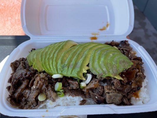 Large Beef Teriyaki Bowl with Avocado