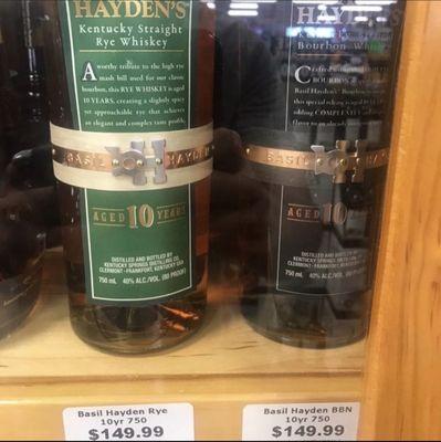 Com'on Basil Hayden at these prices?  BH is one of the least desirable whiskey for real enthusiasts!