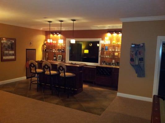 Basement Remodel in Springfield, Rochester area.