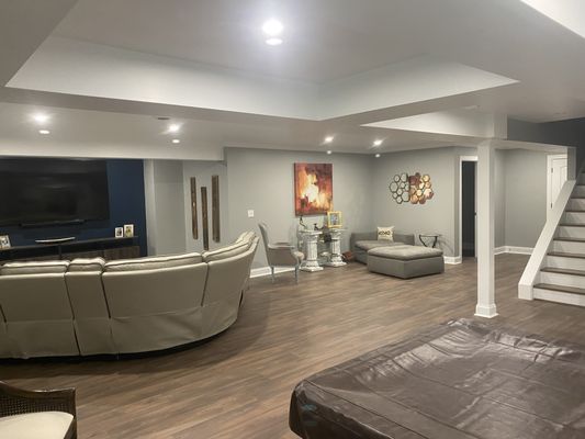 Fully customized and remodeled basement from design to build.