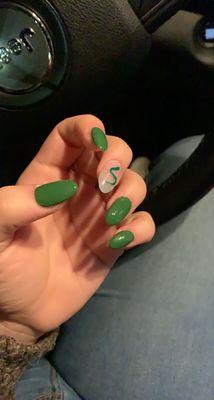 Green acrylics