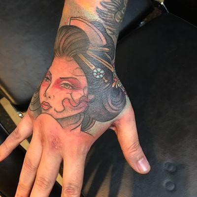 Hand Geisha Tattoo by Ralph@alchemyink