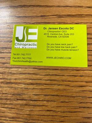 Go check out Dr Jensen! Best chiropractor!