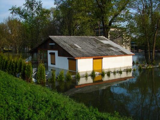 Flooded house