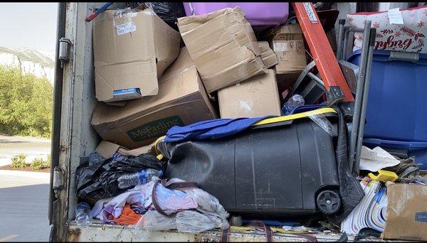 State of truck when driver first opened door