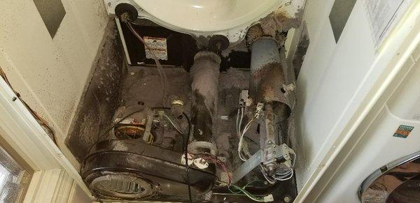 Dryer before maintenance