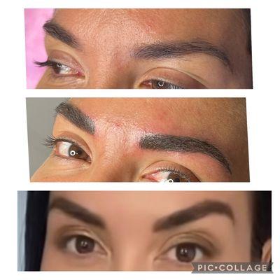 Before combo brows and after healed