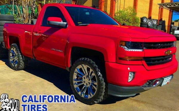 Silverado 22x9 GMC REPLICA with leveling kit from California Tires with California Tires