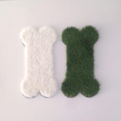 Custom dog bone mats.