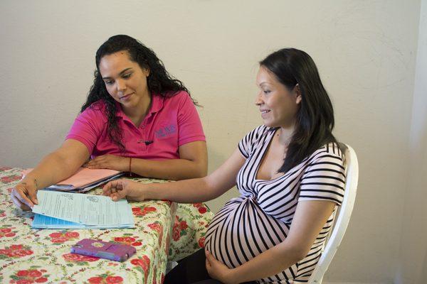 MOMS Orange County Maternal Child Health Coordinators provide monthly in-home prenatal health screenings and education.