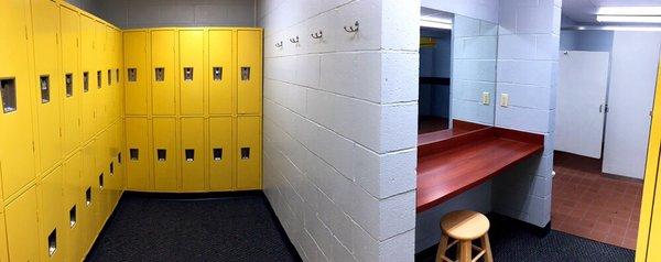 Locker room in the gym