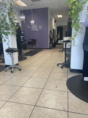 Inside of salon