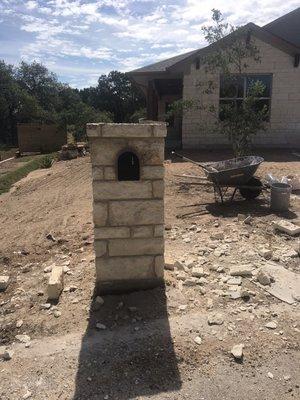 Stone mailboxes