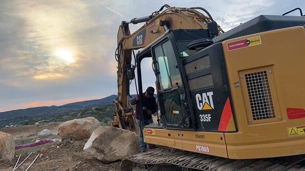 Working on heavy equipment on site!!