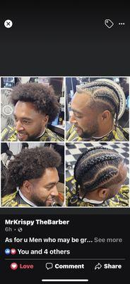 Braids men's cornrows