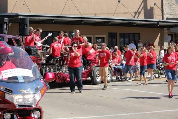 Each year Victory participates in our local Labor Day Parade by providing live music with 50+ people from our church