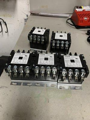 Installation of commercial contactors Relays