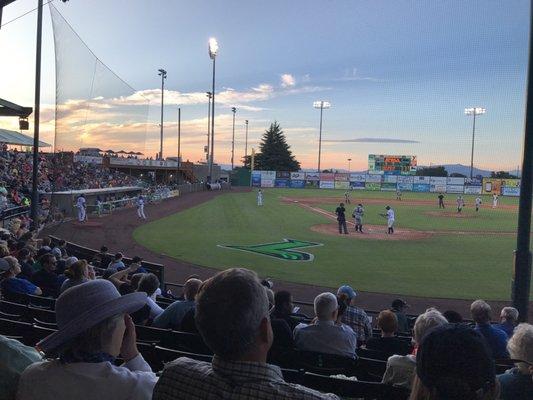 Saturday night game in the 8th inning!