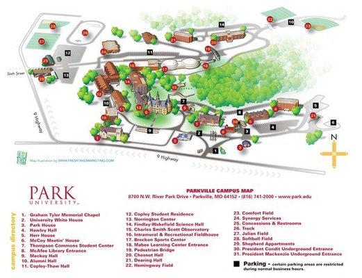 Map of things / locations on main campus