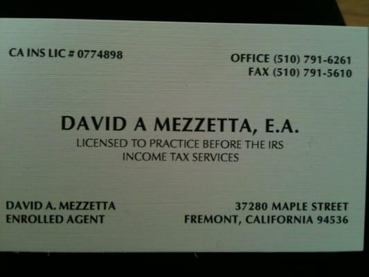 Mezzetta David A