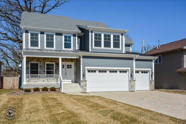 Newer construction in Downers Grove