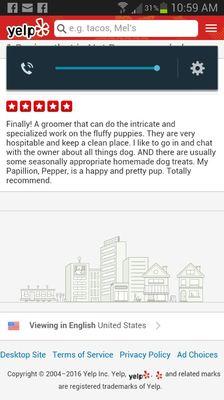 Apparently Yelps automated system decided this review was not helpful so they didn't post it. I think its lovely :)