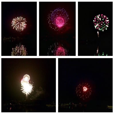 July 4th fireworks over the harbor