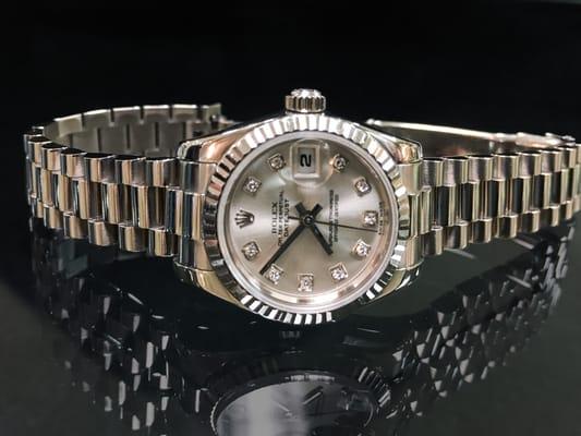 Ladies Rolex President 18 karat white gold