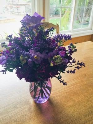 My mother LOVED her arrangement! 100% recommend Sunfresh Flowers.