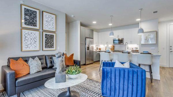 Living Room with Hard Surface Flooring