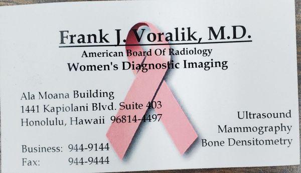 Frank J Voralik, MD