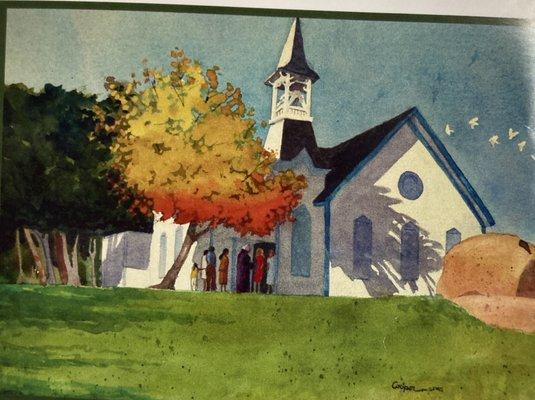 Painting of Historical Pioneer Church