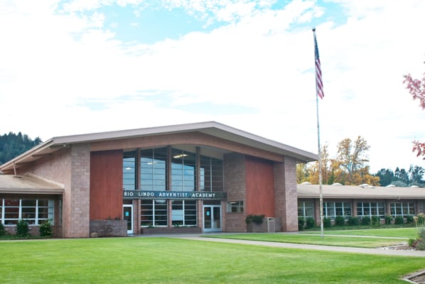 The administration building houses many offices and classrooms.